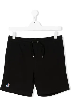 K-Way TEEN logo-print cotton track shorts