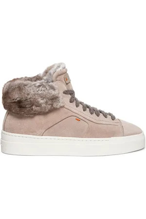santoni Suede high-top sneakers