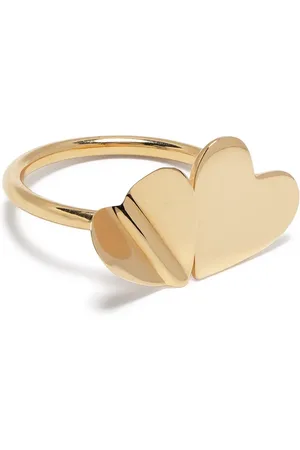 Cadar 18kt yellow Double Folded heart ring