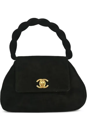 CHANEL 1997 suede top-handle bag