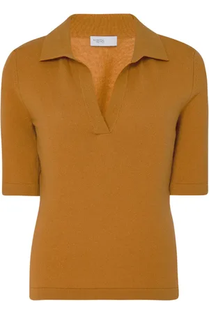 ROSETTA GETTY Open-neck knit polo shirt