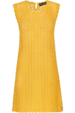 Dolce & Gabbana Sleeveless crochet-knit mini dress