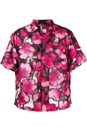 4SDESIGNS Floral-print short-sleeve shirt