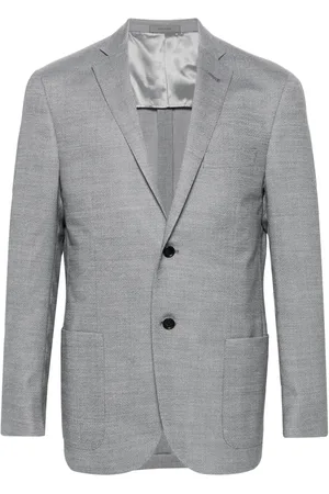 corneliani Single-breasted wool-blend blazer