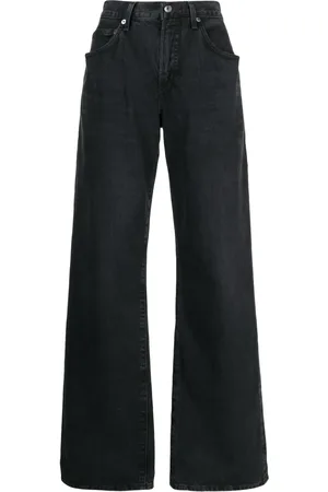 AGOLDE Fusion dark-wash flared jeans