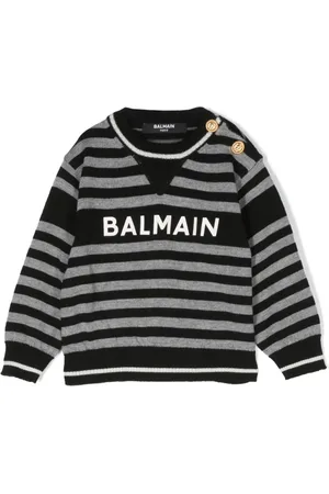 Balmain Logo-print virgin wool jumper