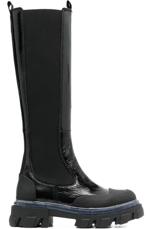 Ganni 50mm knee-high leather boots