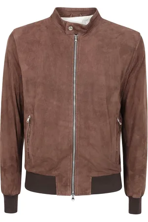 BARBA Suede bomber jacket