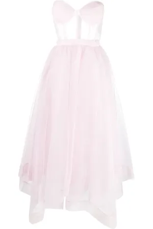 Alexander McQueen Strapless boned-bodice dress