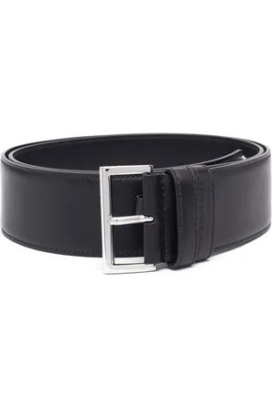 Prada Triangle logo leather belt