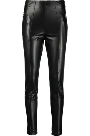 ERMANNO SCERVINO Faux-leather high-waisted leggings