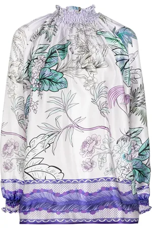 F.R.S For Restless Sleepers Shirred-neck silk blouse
