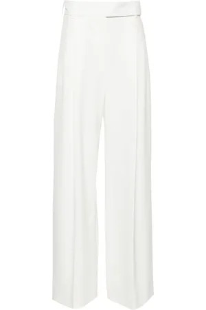ALEXANDRE VAUTHIER Mid-rise palazzo crepe trousers