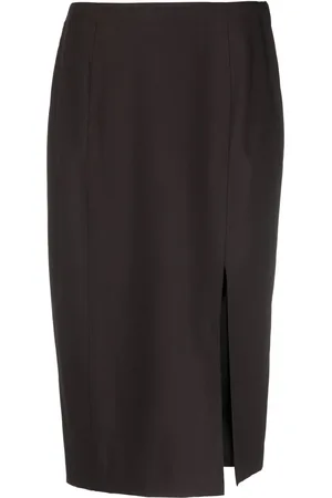 Dior 2010 side-slit midi skirt