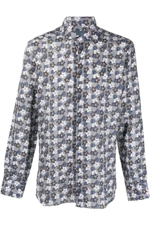 BARBA Long-sleeve linen shirt
