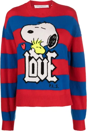 Serafini Snoopy Love intarsia-knit jumper