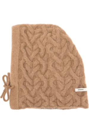 Ader Error Logo-appliqué cable-knit hat