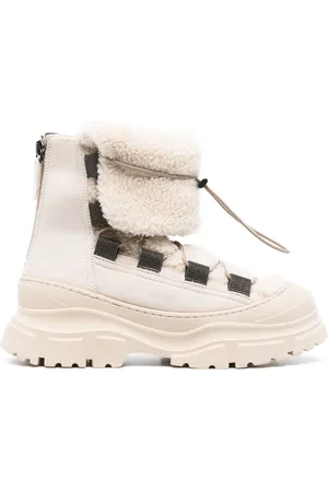 Brunello Cucinelli Ankle fleece leather boots