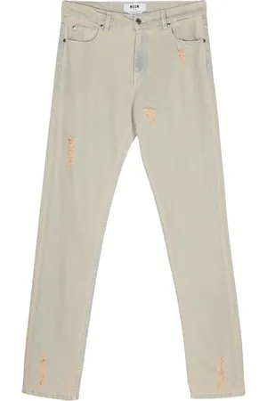 Msgm Distressed straight-leg jeans