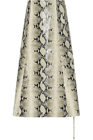 ROSETTA GETTY Snake-patterned skirt