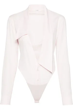 all in Deep V-neck Shirt bodysuit
