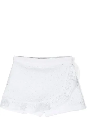 PHILOSOPHY DI LORENZO SERAFINI Embroidered ruffle-trim shorts