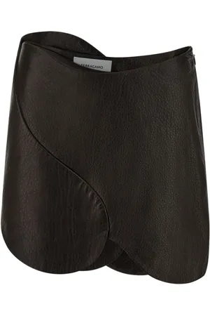 Salvatore Ferragamo Leather mini skirt