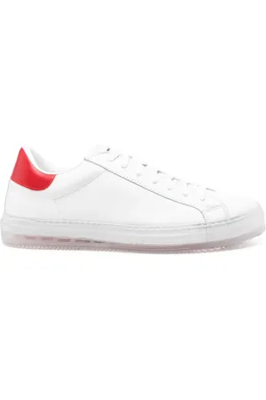 Kiton Logo-print leather sneakers
