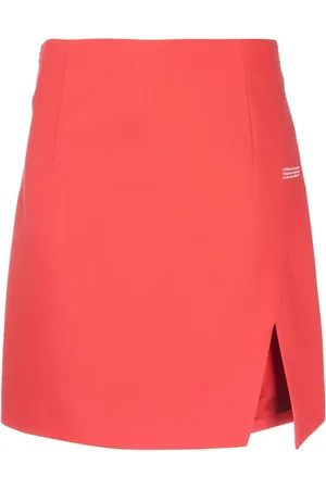 OFF-WHITE Logo-print high-waisted skirt