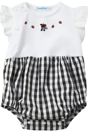 Familiar Embroidered-design checked body