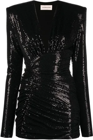 ALEXANDRE VAUTHIER Sequin-embellished V-neck mini dress