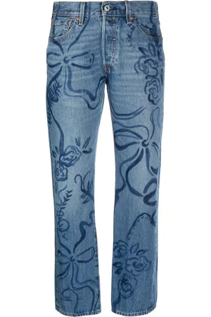 Collina Strada Floral-print straight-leg jeans
