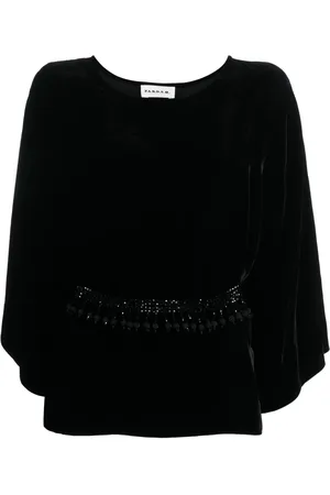 P.A.R.O.S.H. Belted round-neck blouse