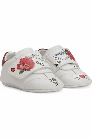 Dolce & Gabbana Floral-print leather sneakers