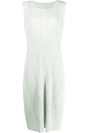 PLEATS PLEASE ISSEY MIYAKE Cotton Alley plissé midi dress