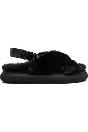 Moncler Solarisse faux-fur flat sandals