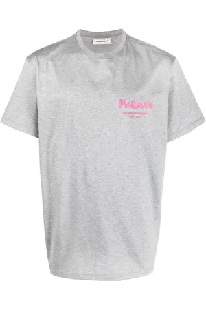 Alexander McQueen Logo-embroidery cotton T-shirt