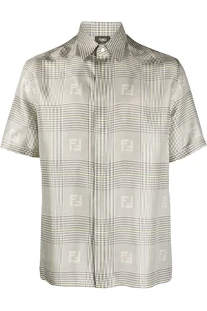 Fendi Prince-of-wales check silk shirt