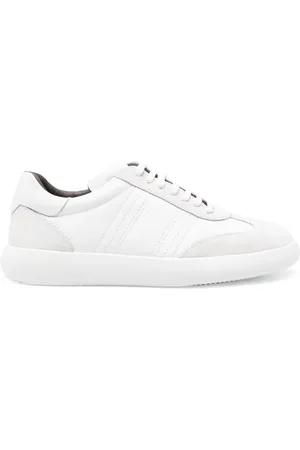 BRIONI Panelled suede-leather sneakers