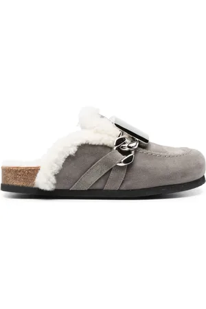 J.W.Anderson Buckle-detail suede loafers