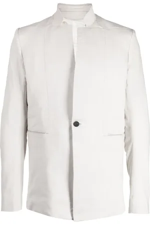 11 BY BORIS BIDJAN SABERI Single-breasted band-collar blazer