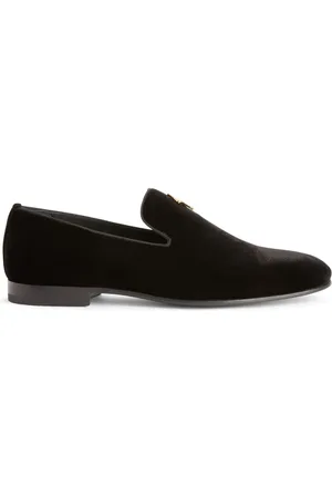 Giuseppe Zanotti G-Flash logo-plaque velvet loafers