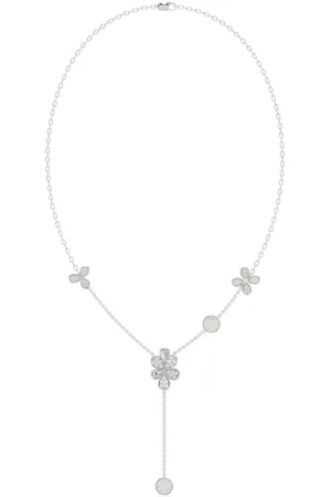 Marchesa Notte 18kt gold floral diamond necklace