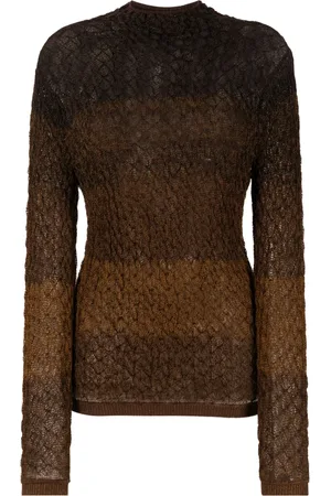 Isa Boulder Shirred-effect striped jumper