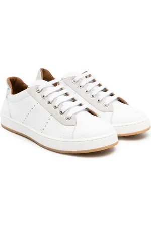 ELEVENTY Perforated-detailing leather sneakers