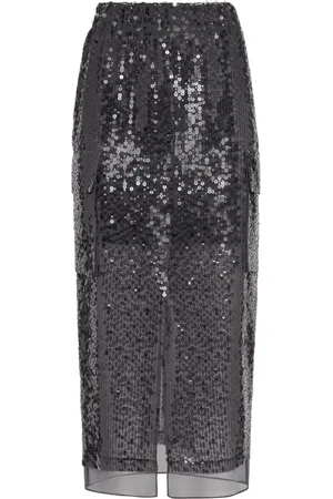 Brunello Cucinelli Sequinned high-waist skirt