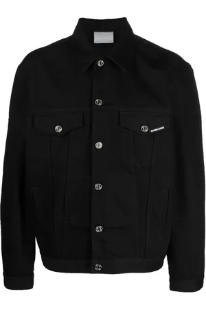 VTMNTS Logo-print cotton denim jacket