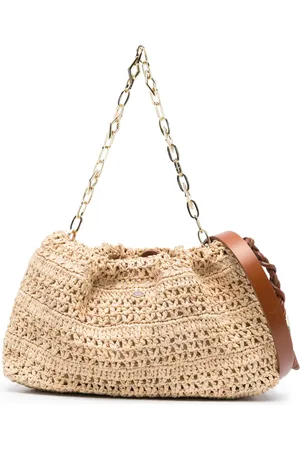 Bash June raffia tote bag