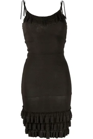 Dior 1990s ruffle-detailed fitted dress