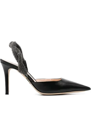RODO 95mm crystal-embellished leather pumps
